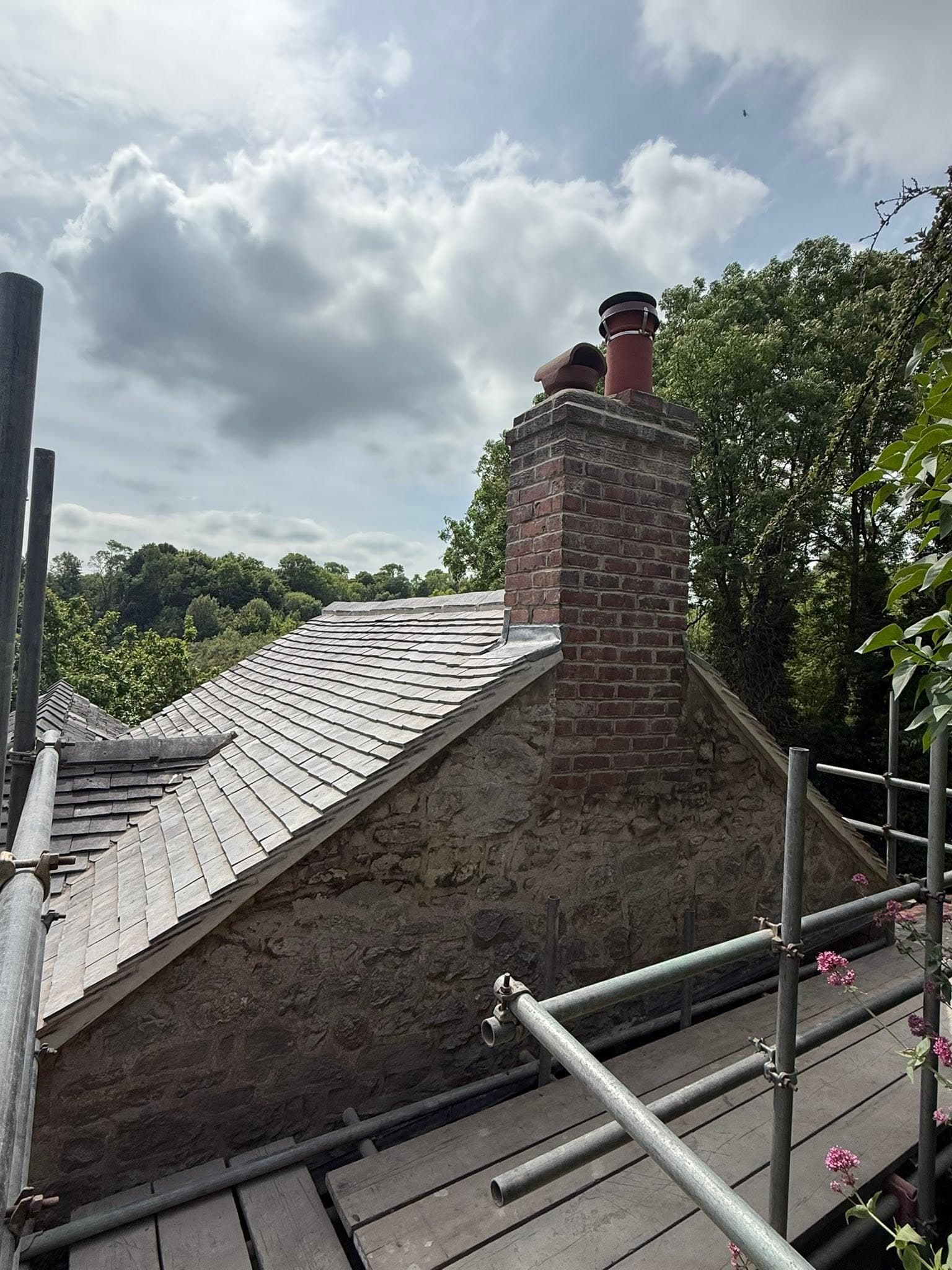 Chimney repair and re-flashing