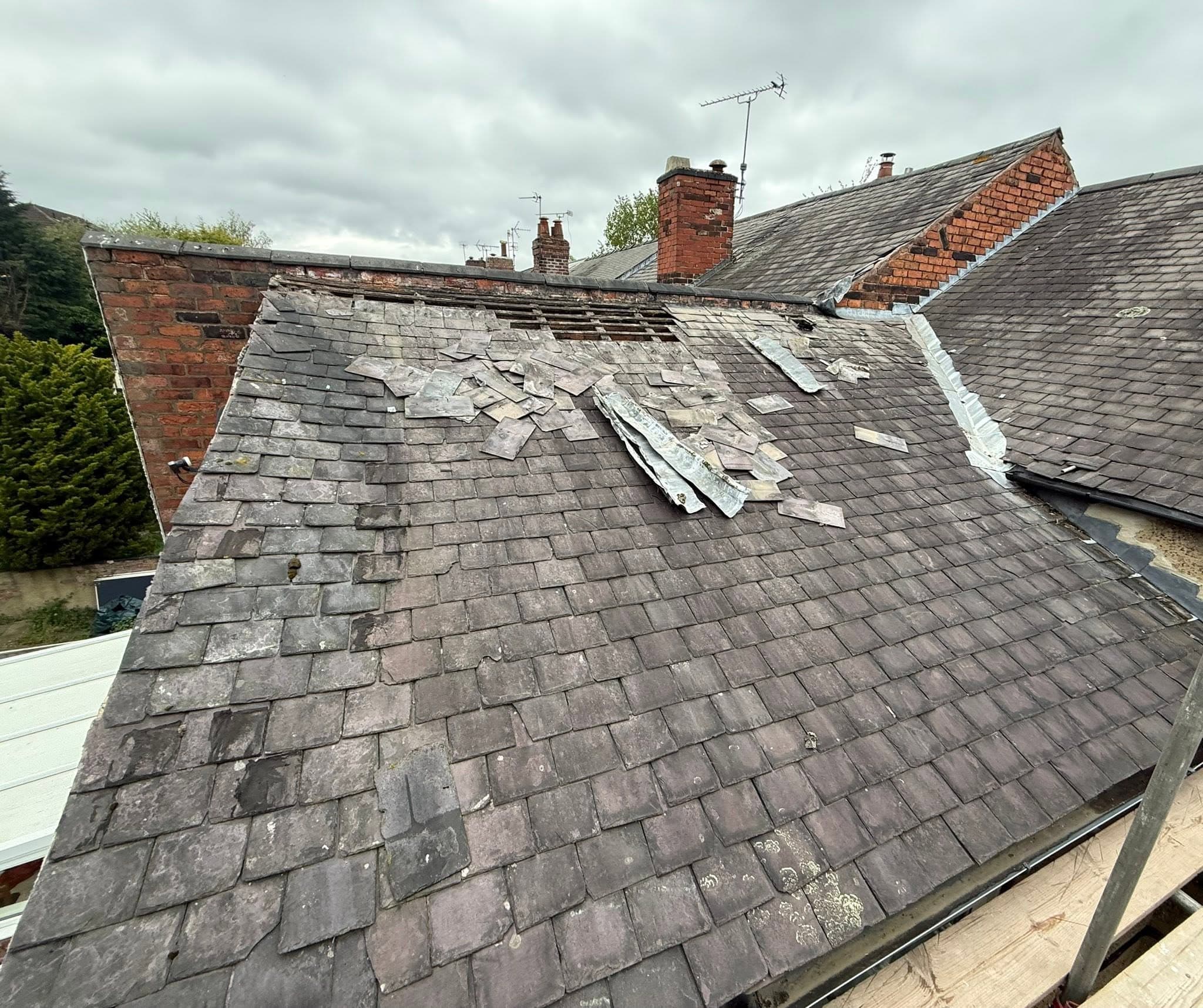 Full re-roof, before