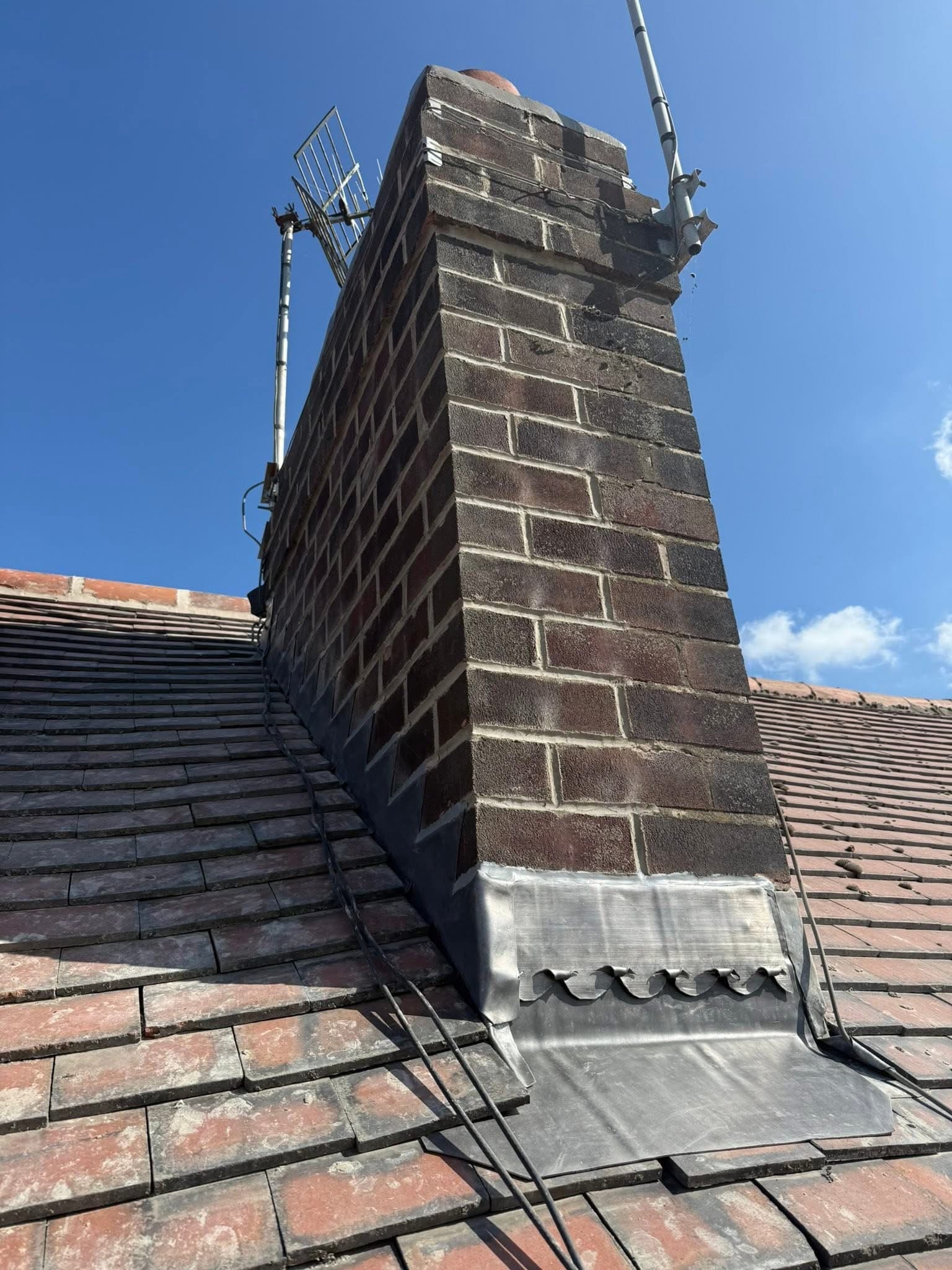 Chimney repointing and new leadwork