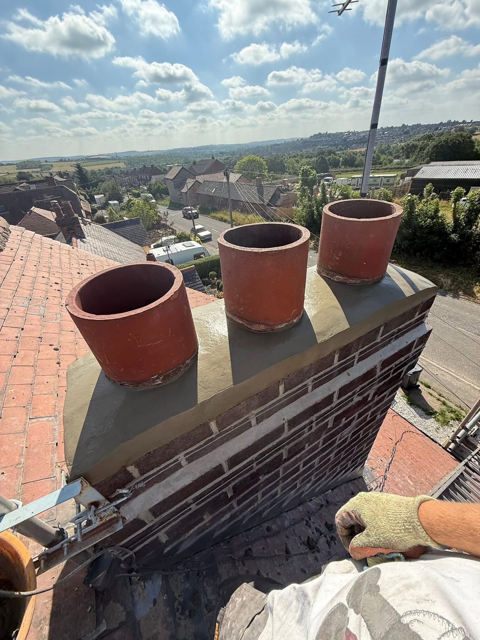 Chimney repointing and new leadwork