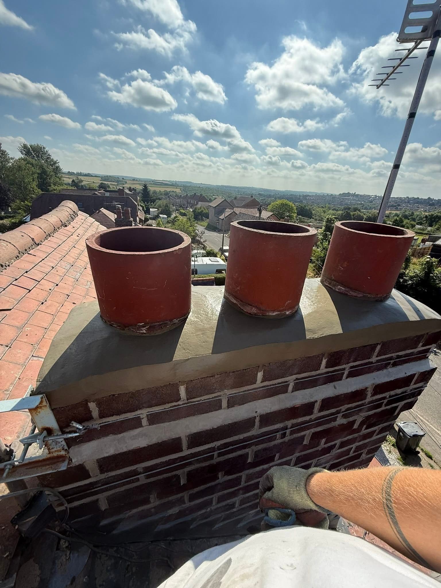 Chimney repointing and new leadwork
