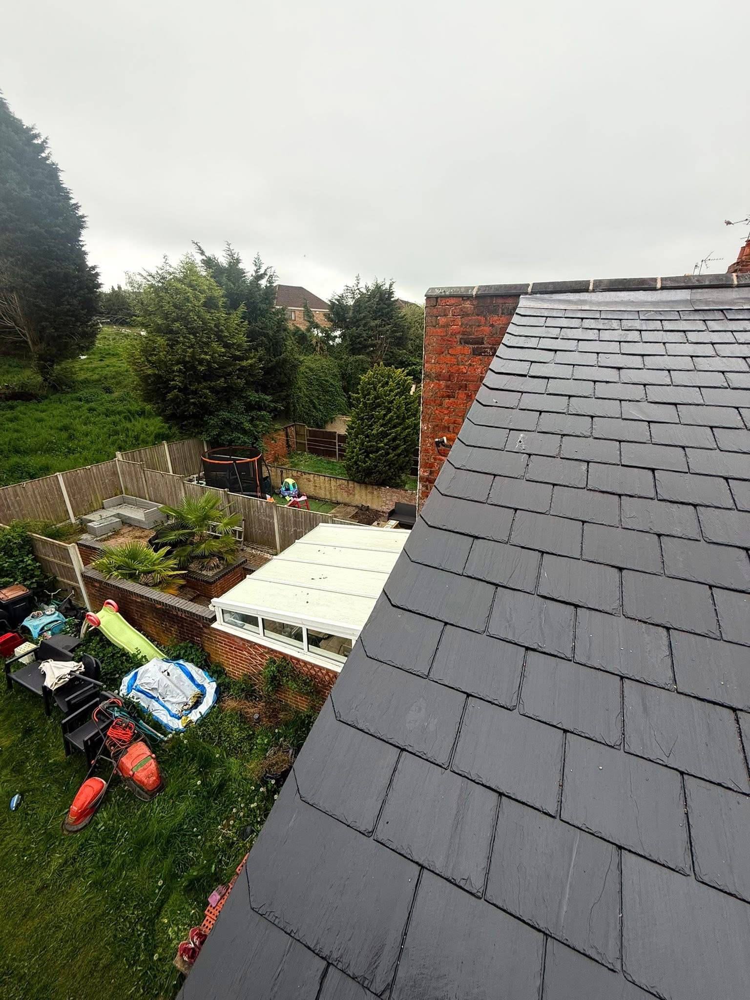 New Spanish slate roof