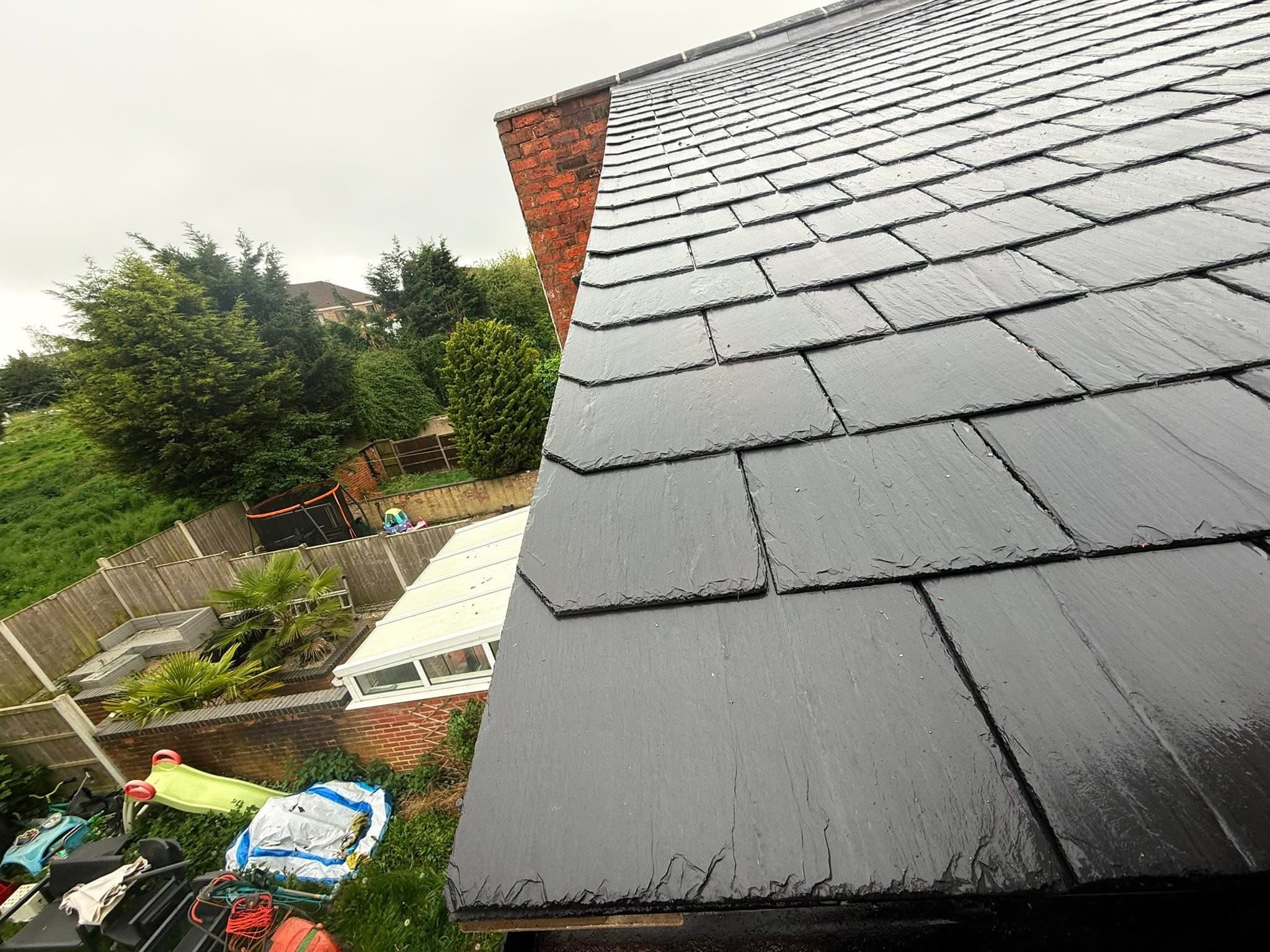 New Spanish slate roof