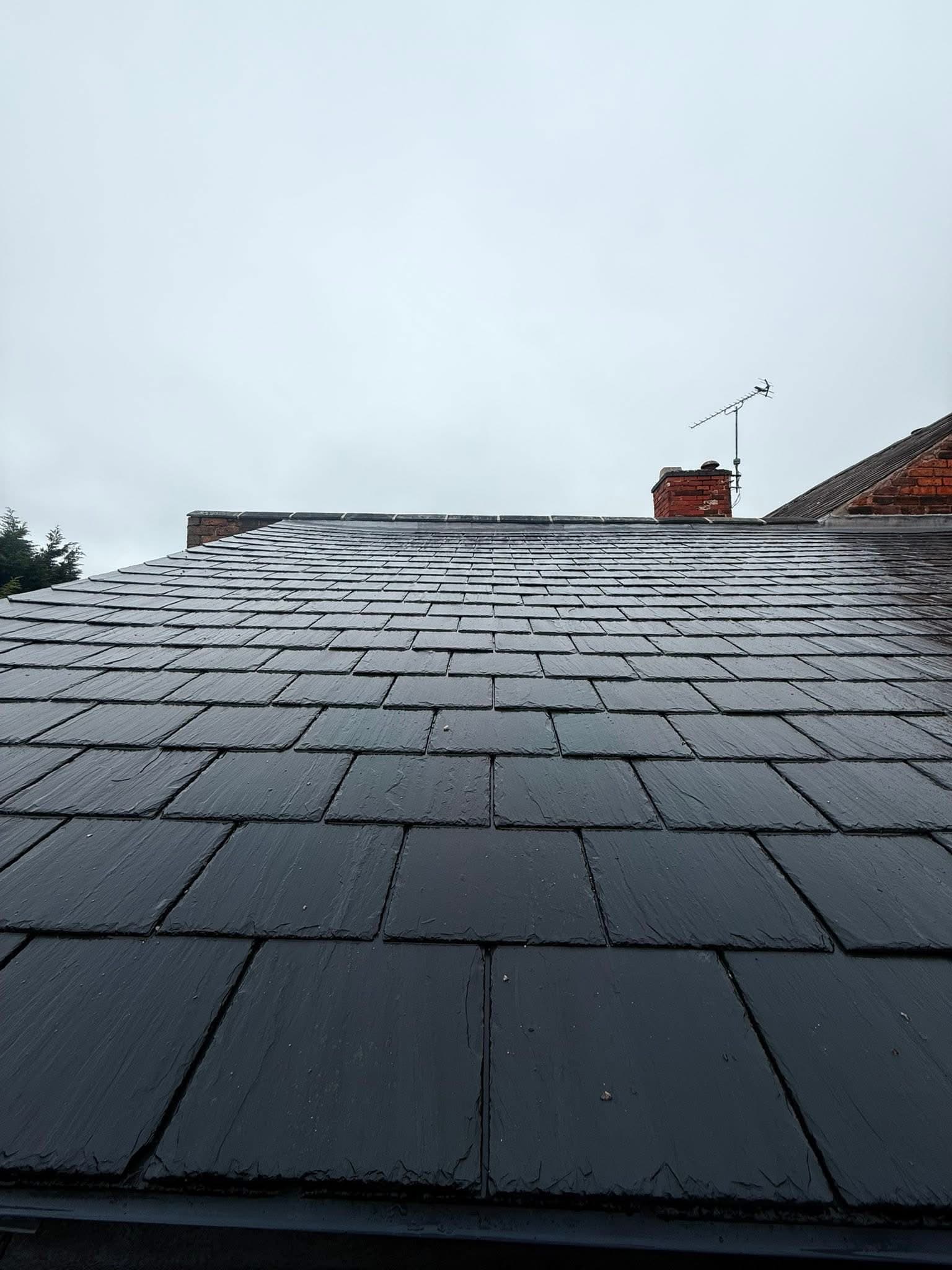 New Spanish slate roof