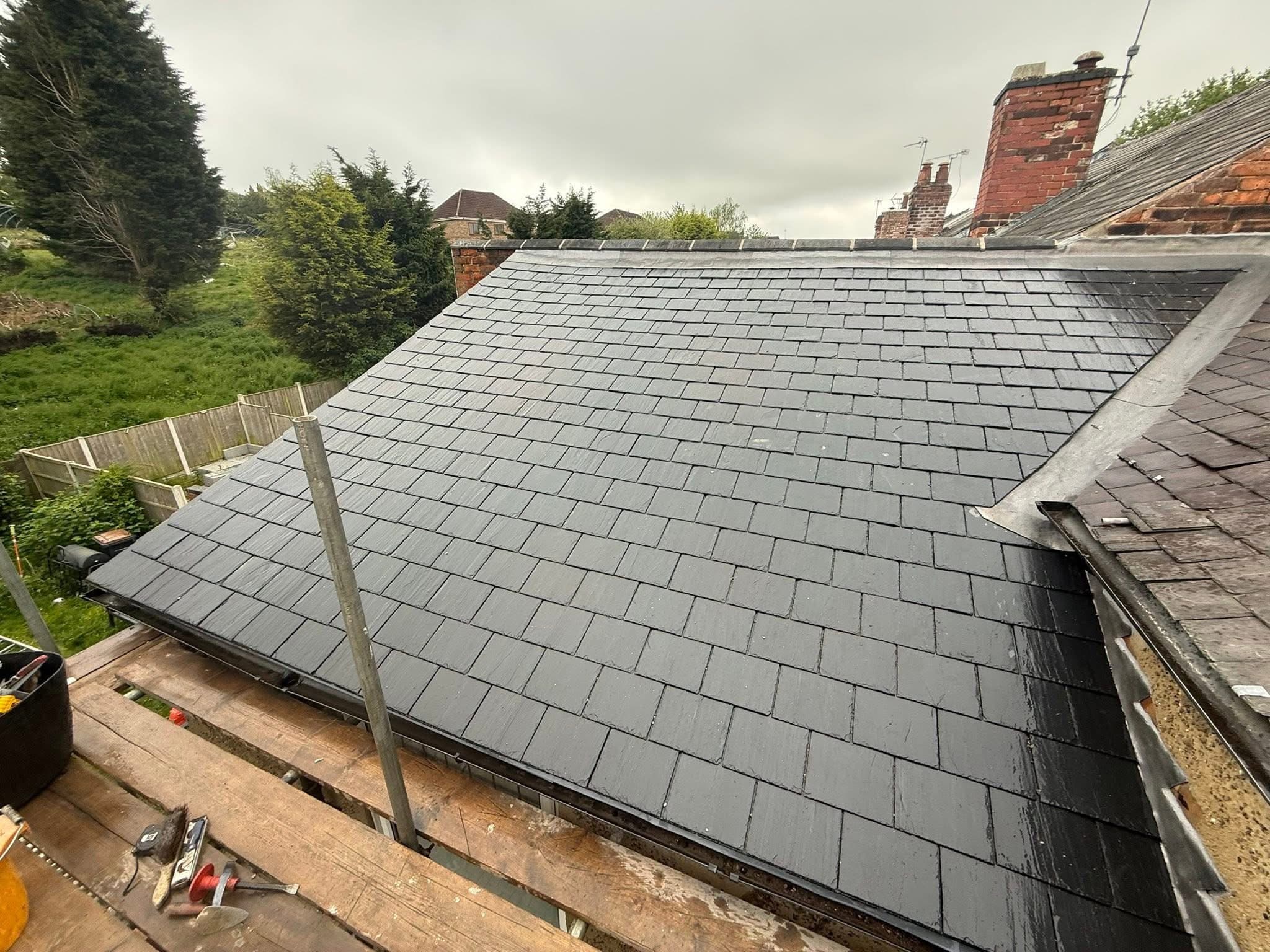 New Spanish slate roof