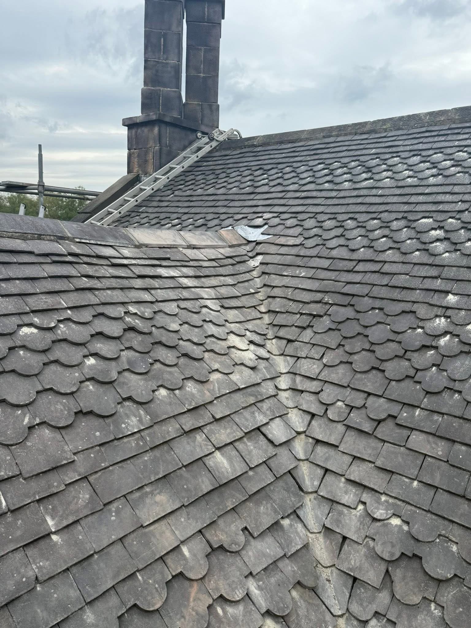 Roof repairs to an 1851 farmhouse