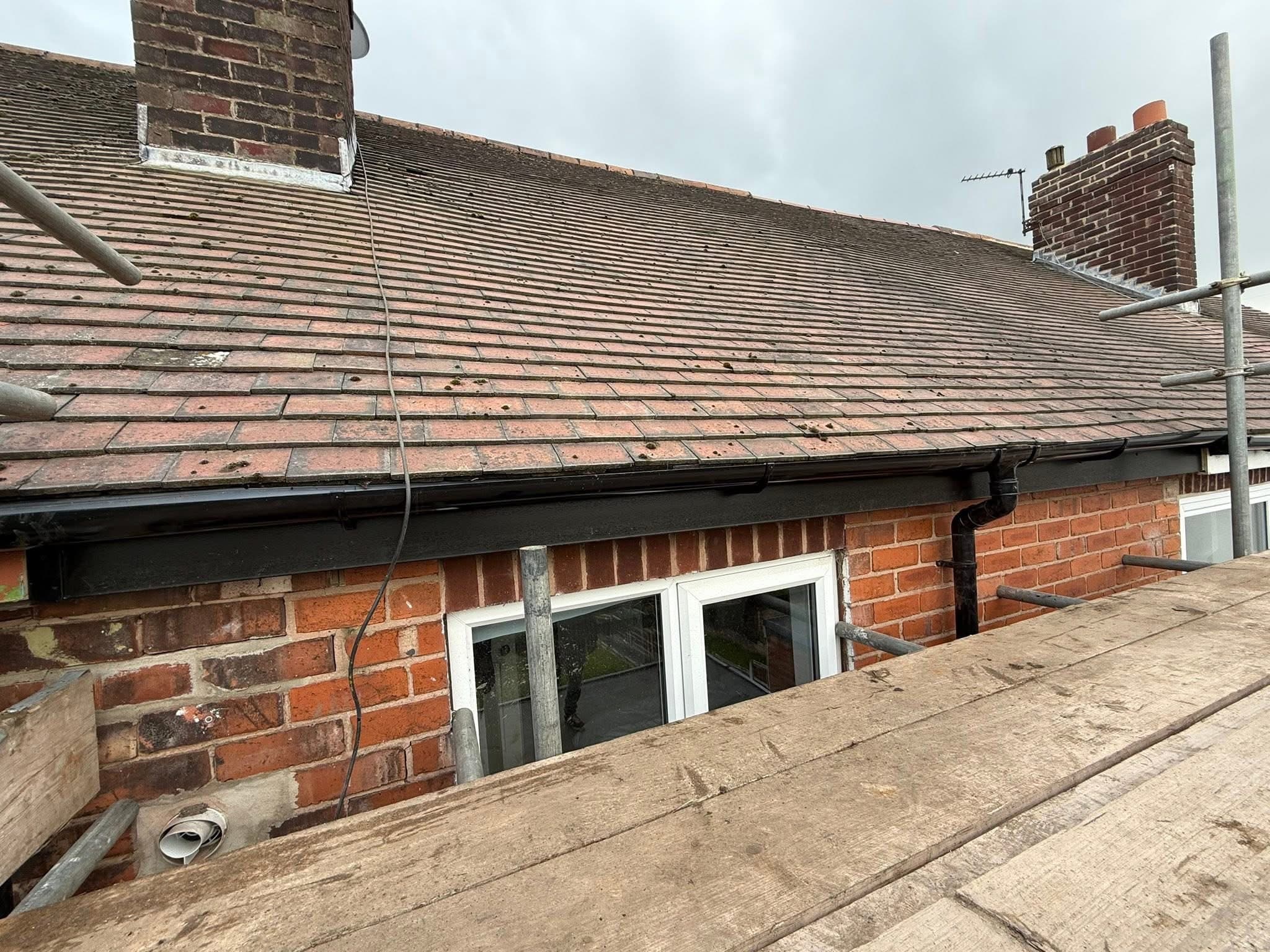 Black fascia, soffit and guttering