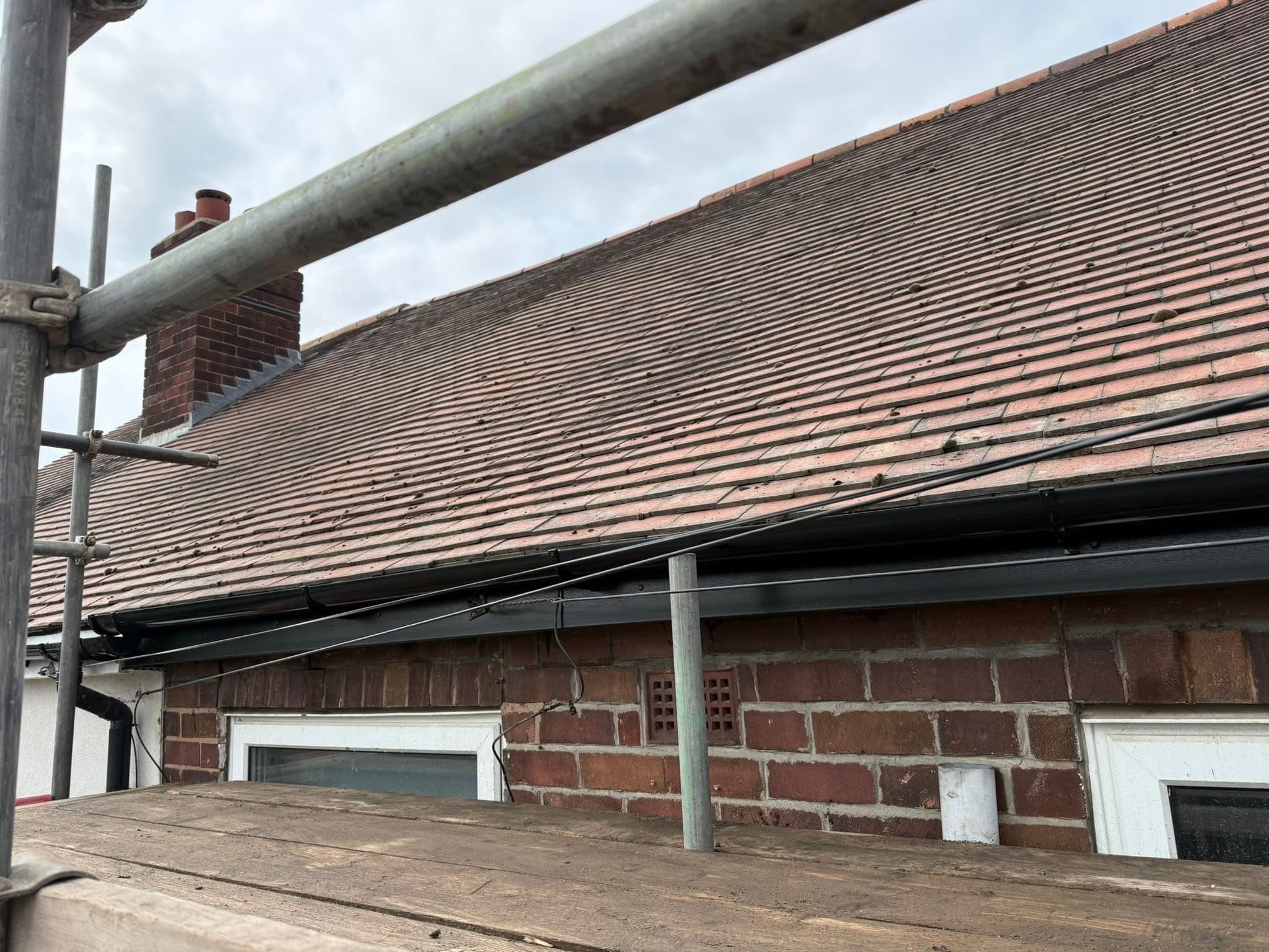 Black fascia, soffit and guttering