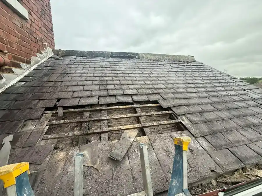Kitchen roof replacement, before