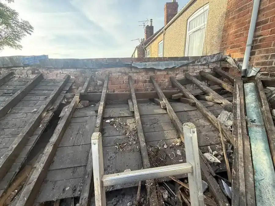 Full re-roof and structural roof repairs